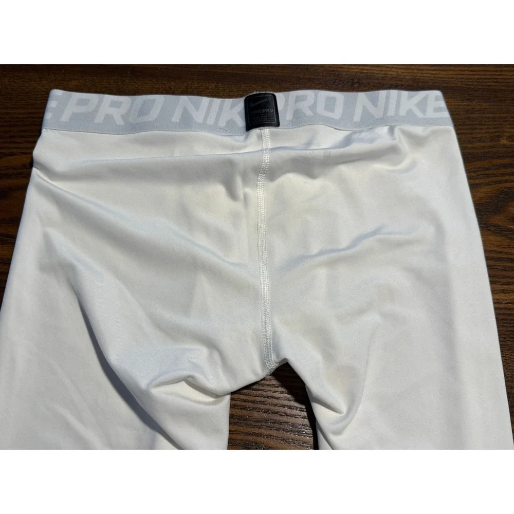 Nike Pro Dri-FIT Mens 3/4 Compression Tights White 838055-100 Size‎ M